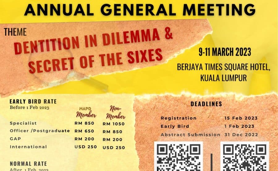 Malaysian Association of Paediatric Dentistry 2023 Scientific Conference and Annual General Meeting